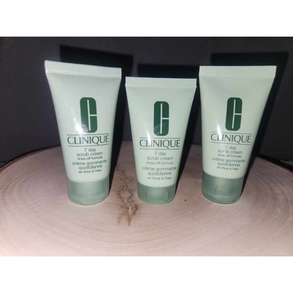 Lot Of 3~CLINIQUE 7 Day Scrub Cream Rinse Off Formula 1 oz Each/30 ml~ NEW
